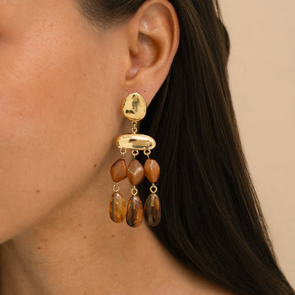Alya drop earrings - resin drop pieces