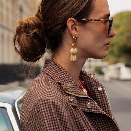 Alya drop earrings - resin drop pieces