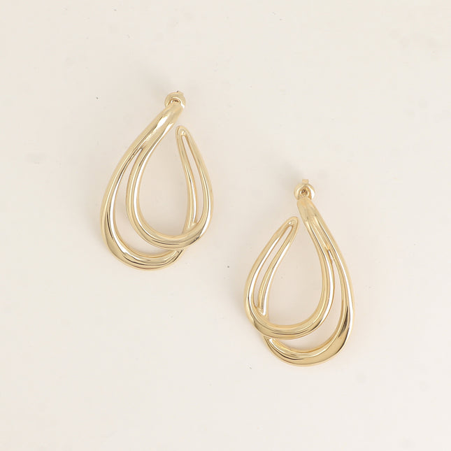 Boucles puces - double courbe pendante