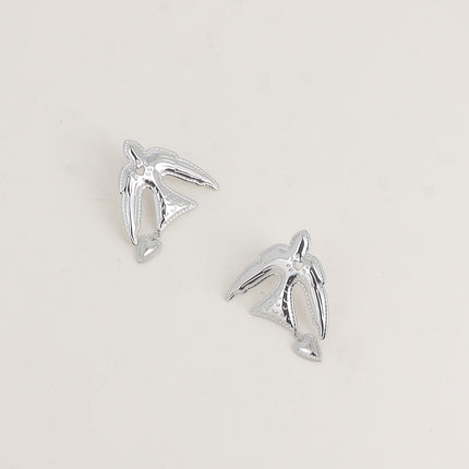 Boucles puces - oiseau et cœur pendant