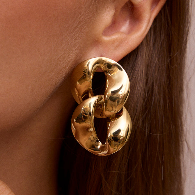 Drop earrings - 2 large links