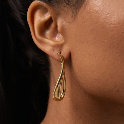 Creoles - domed and brushed oval shape