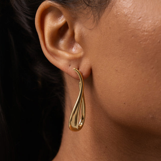 Creoles - domed and brushed oval shape