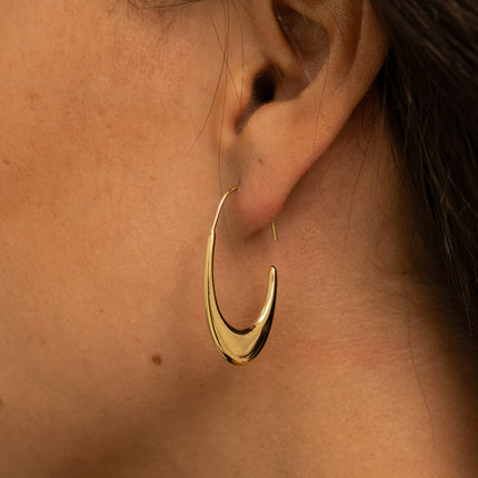 Hoop earrings - curved shape