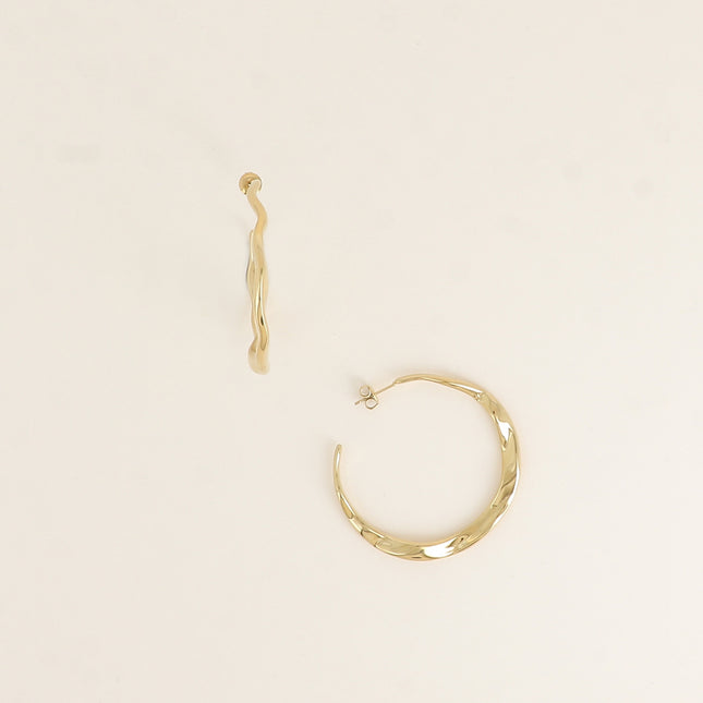 Créoles - anneau martelé 5cm
