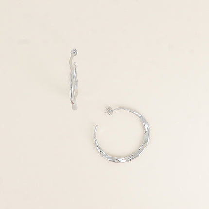Créoles - anneau martelé 5cm
