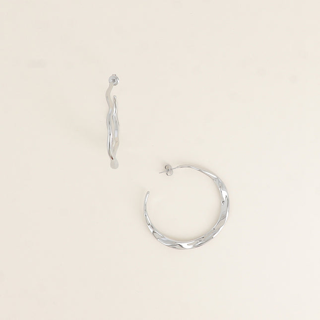 Créoles - anneau martelé 5cm