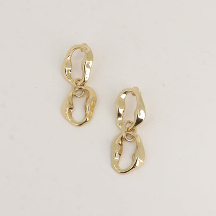 Boucles pendantes - 2 motifs coquillages, anneau ovale