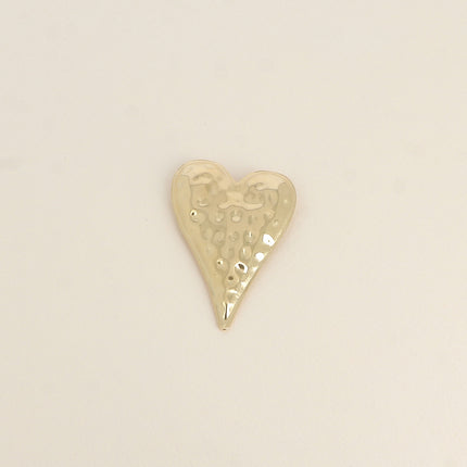 Broche - motif coeur texturé 39 x 58 mm
