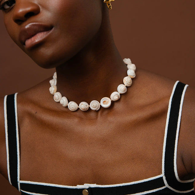 Collier Duna - perles coquillages naturels