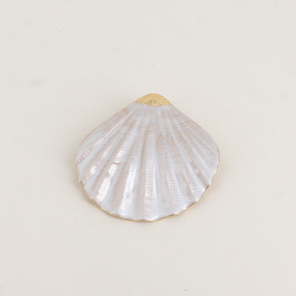 Brooch - shell and enamel