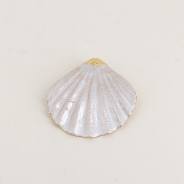 Brooch - shell and enamel