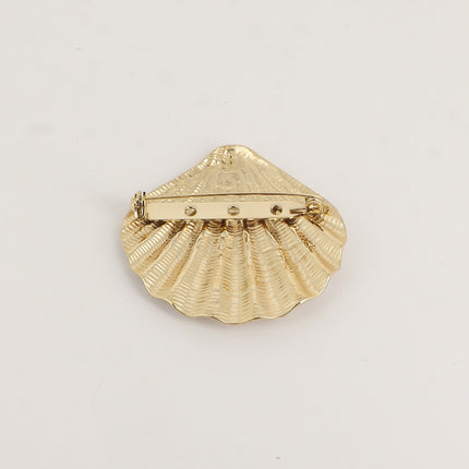 Brooch - shell and enamel