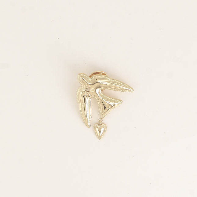 Pin's - motif oiseau et coeur