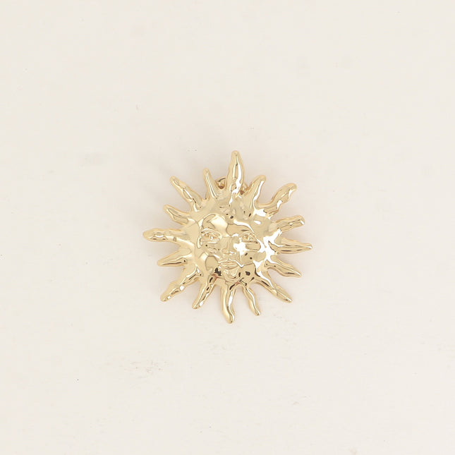 Pin - sun with human face