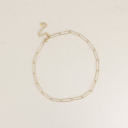 Collier - maille ovale torsadée