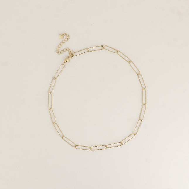 Collier - maille ovale torsadée