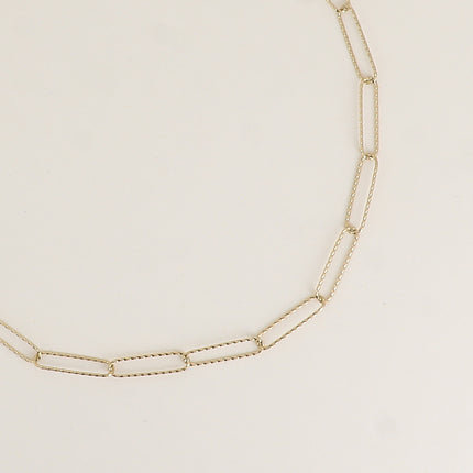 Collier - maille ovale torsadée