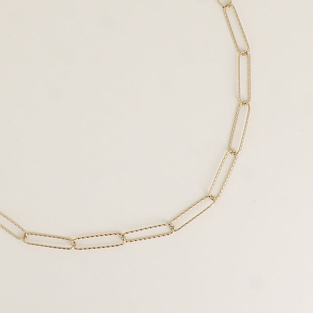 Collier - maille ovale torsadée