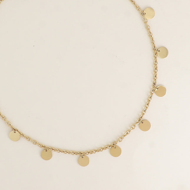 Collier - pastilles rondes plates