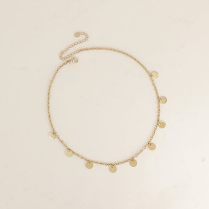 Collier - pastilles rondes plates