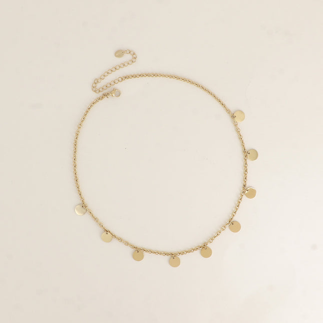 Collier - pastilles rondes plates