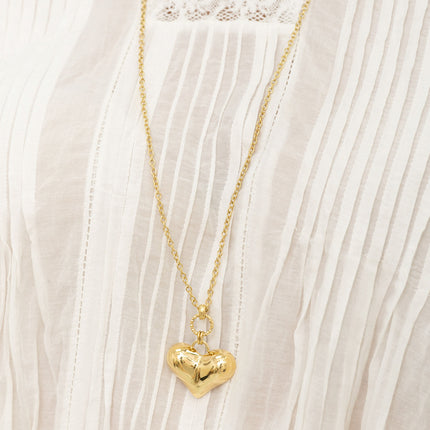 Sautoir - pendentif coeur bombé