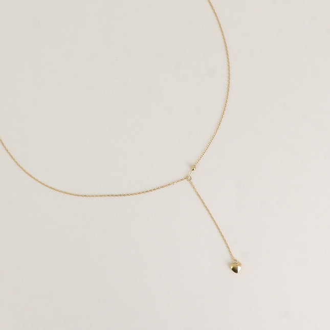 Collier Y - pendentif coeur