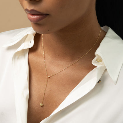 Collier Y - pendentif coeur