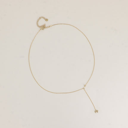 Collier Y - pendentif noeud papillon