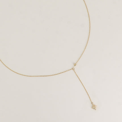 Collier Y - pendentif étoile avec cristal