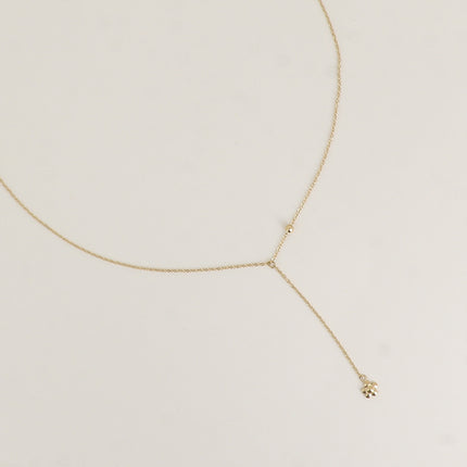 Collier Y - pendentif fleur