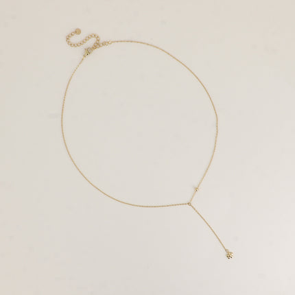 Collier Y - pendentif fleur