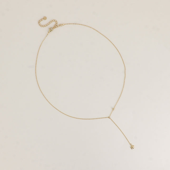 Collier Y - pendentif fleur
