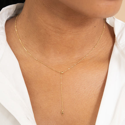 Collier Y - pendentif éclair