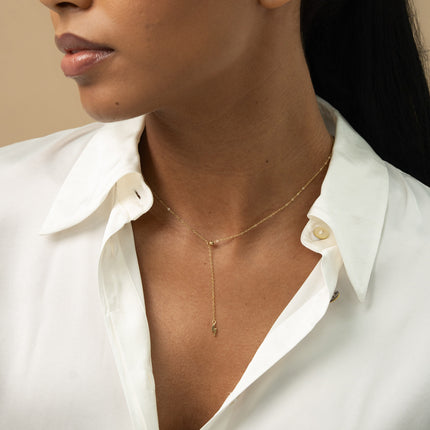 Collier Y - pendentif éclair