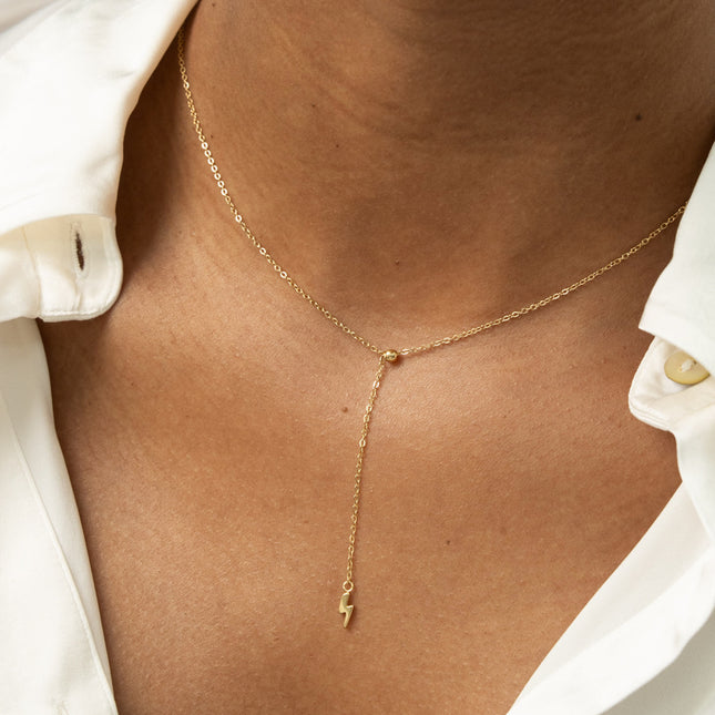 Collier Y - pendentif éclair