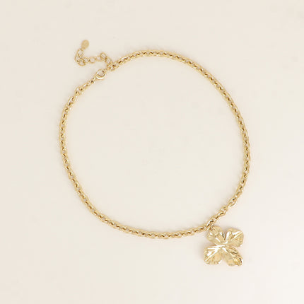 Collier - maillons ovales et feuillage
