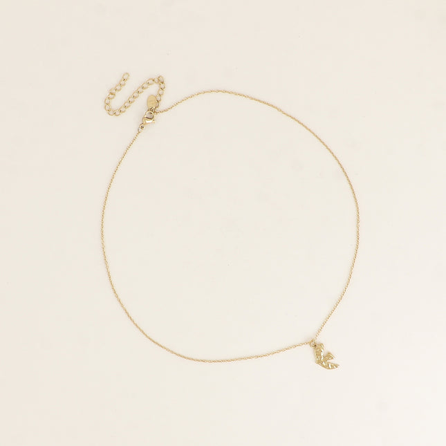 Collier - petit oiseau martelé