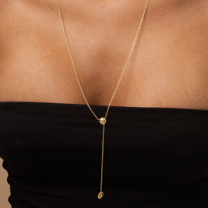 Y-shaped necklace - suns