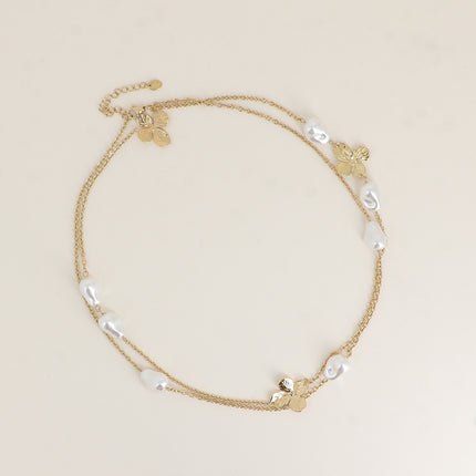 Sylia Necklace - flower pendants and resin beads