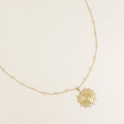 Collier - chaîne avec boule et soleil inca