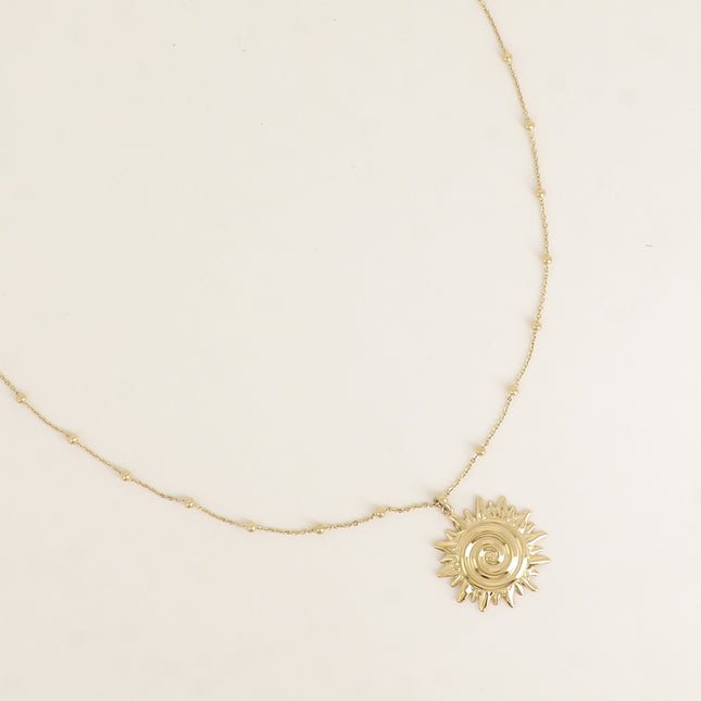 Collier - chaîne avec boule et soleil inca