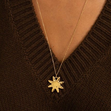 Collier - grand pendentif soleil