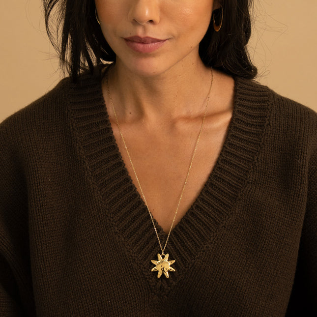 Collier - grand pendentif soleil