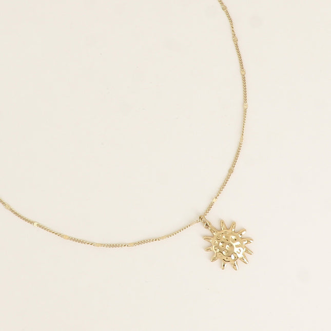 Collier - soleil martelé