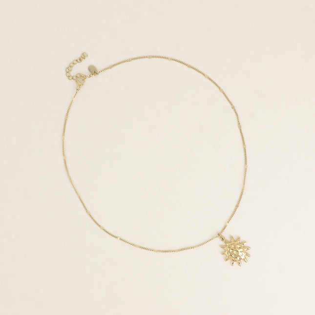 Collier - soleil martelé