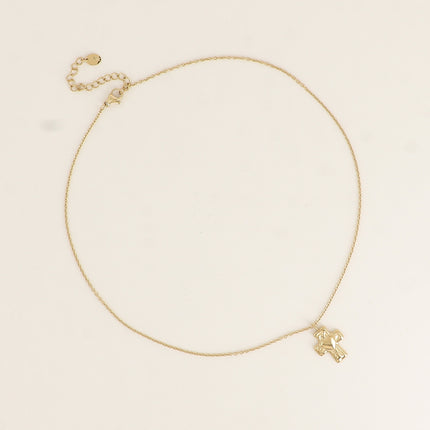 Collier - croix religieuse et coeur