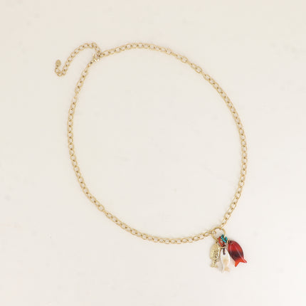 Collier - 3 poissons (résine, acier et céramique)