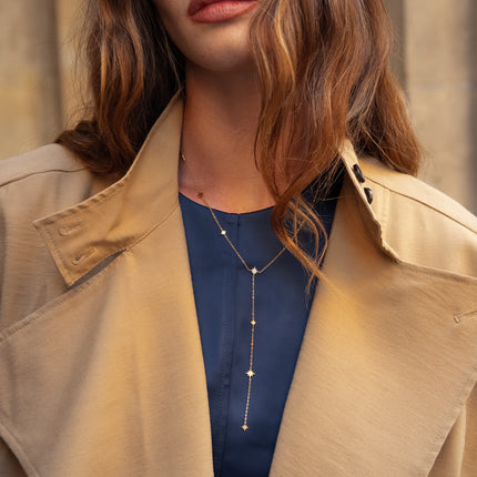 Collier Y Astrelle - étoiles du Nord effet brossées